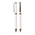 Cadeau promotionnel Custom Metal Pen Logo Point de balle blanc Point Point avec un stylo en papier